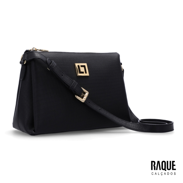BOLSA LUZ DA LUA - TIRACOLO MÉDIA TRAMADO PRETO